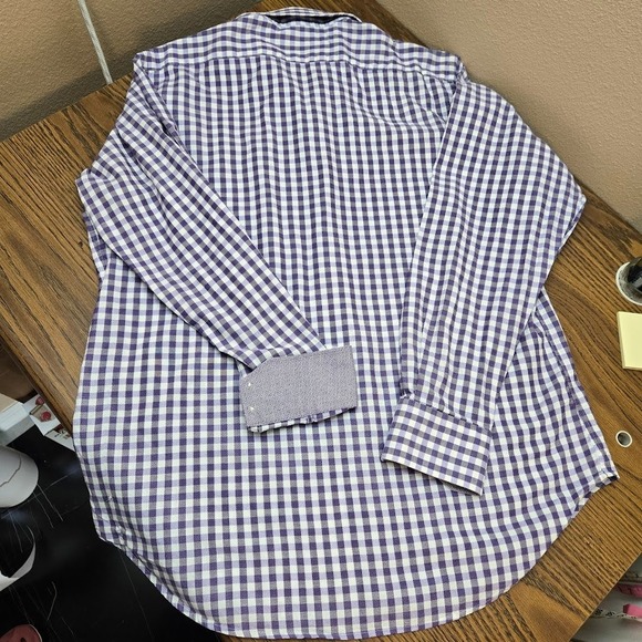 2 Jack Stone Gingham Dress Shirt Long Sleeve Button Down Size XL - Picture 11 of 11
